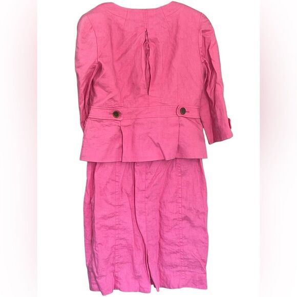 J. Crew Vintage Linen Dress and Blazer Single Button Academia Office Size 6 - Picture 6 of 13